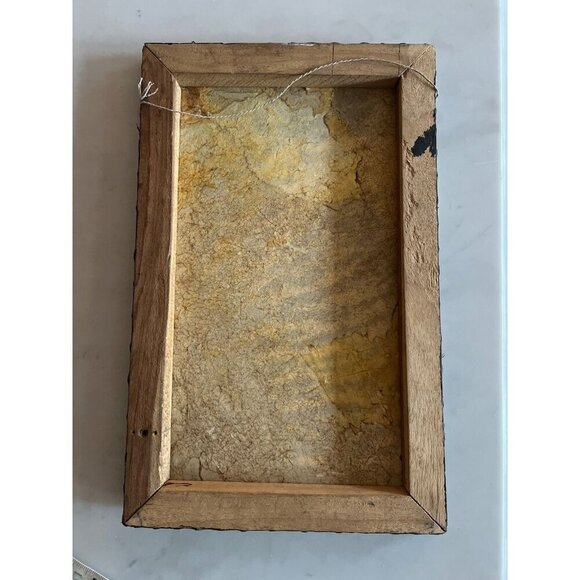 Vintage Alberto Vega Peruvian Folk Art Animal Hide Painting Bright Mid Century - Picture 11 of 11